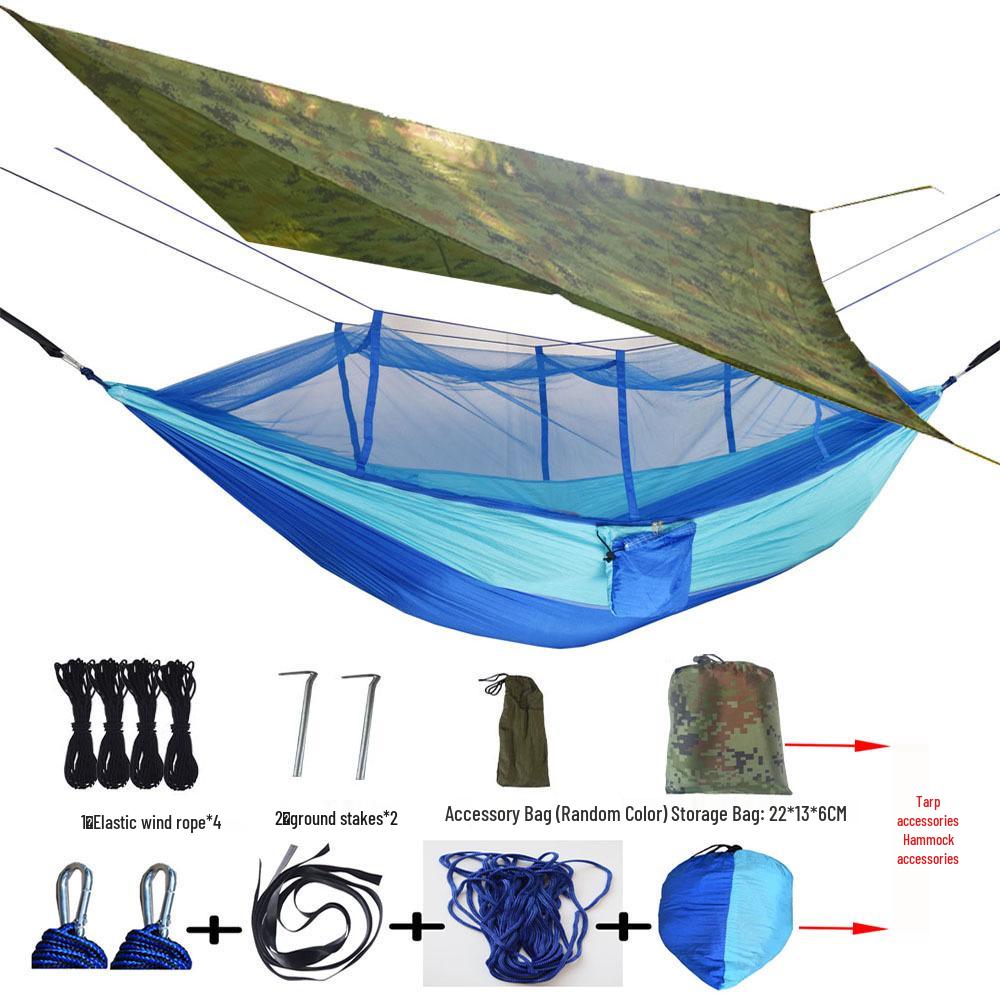 Waterproof Outdoor Mosquito Repellent Sunshade Hammock with Canopy