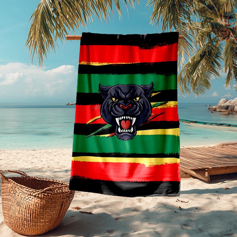 panthers Fashion Beach Towel: Ideal for Summer Adventures Soft, absorbent and quick drying suitable for swimming and bathing