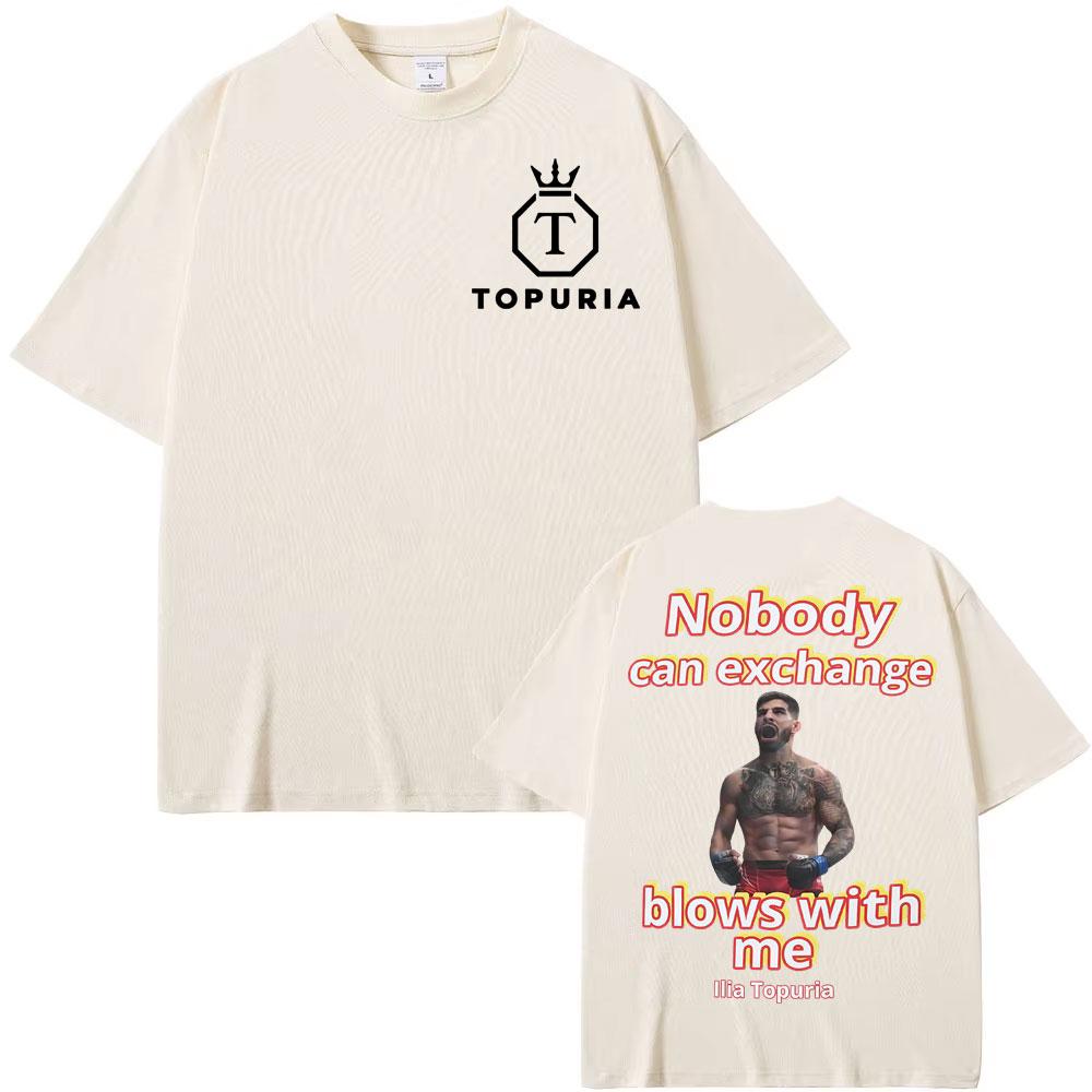 Ilia Topuria 'El Matador' Fighter TShirt Men's Clothing Vintage Hip Hop Gothic Streetwear T-shirts Man Summer Oversized T Shirts