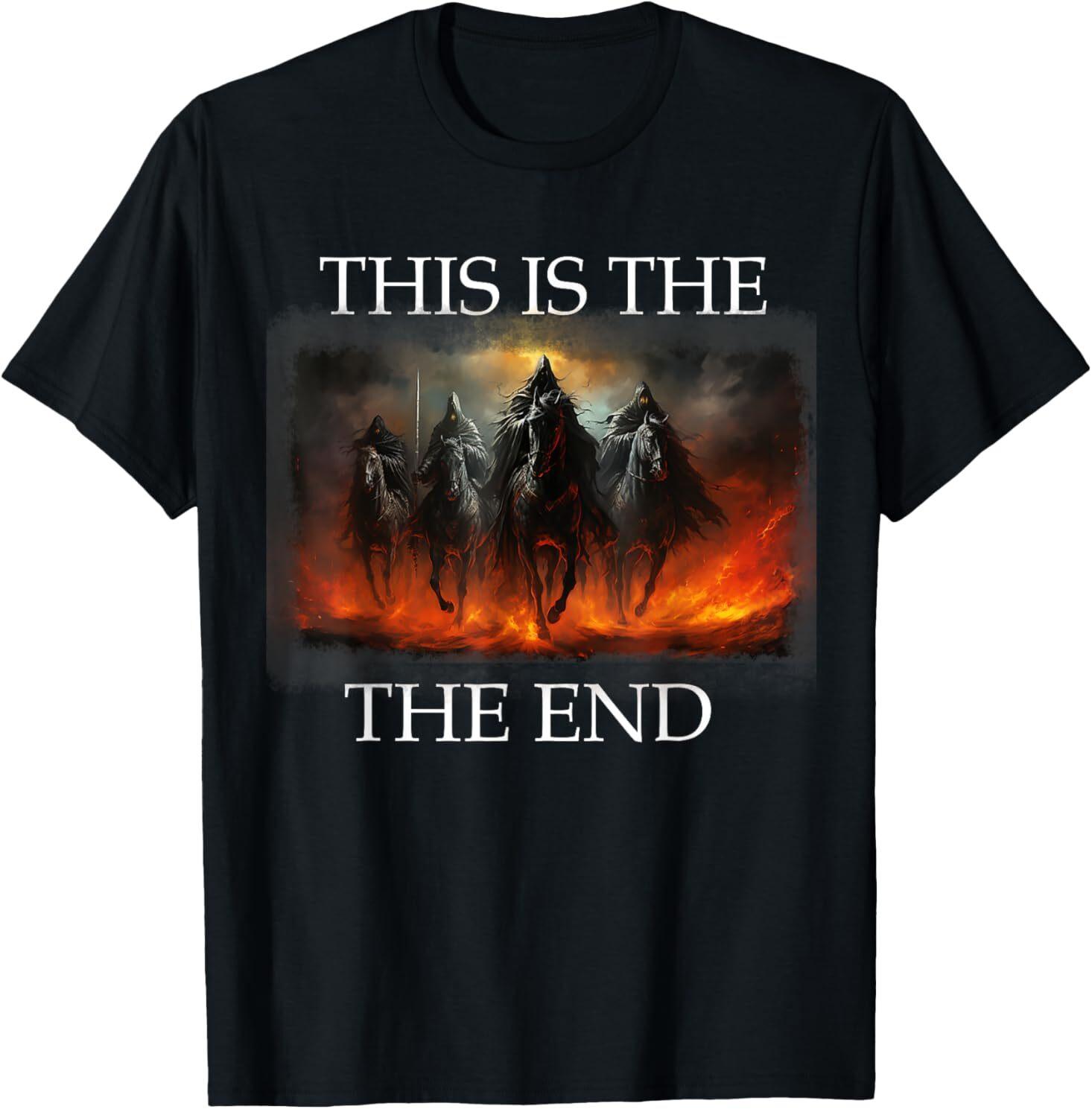 NEW LIMITED 4 Horsemen Of The Apocalypse Revelation 6:1-8 T-Shirt Size S-5XL S