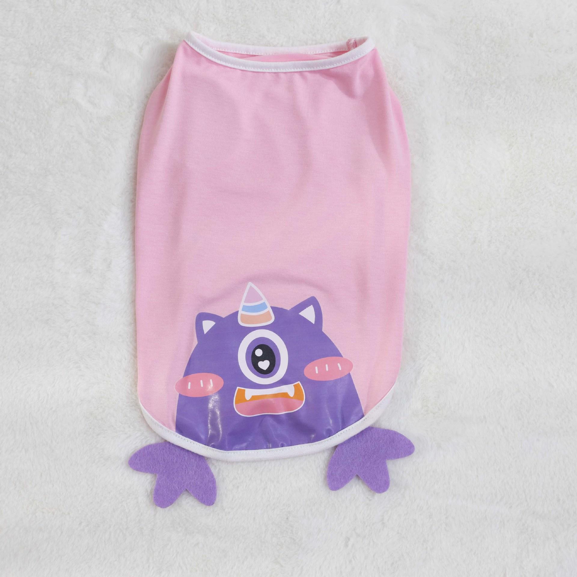 

Новая летняя одежда, одежда для собаки-тедди, мультяшный милый жилет, одежда для питомца для средней и маленькой собаки, тонкая дышащая, производитель 2XL розовый