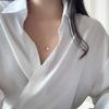 Geometric Zinc Zinc Alloy Pearl Necklace Irregular Shell Jewelry Women Clavicle Necklace Korean Style Pendant