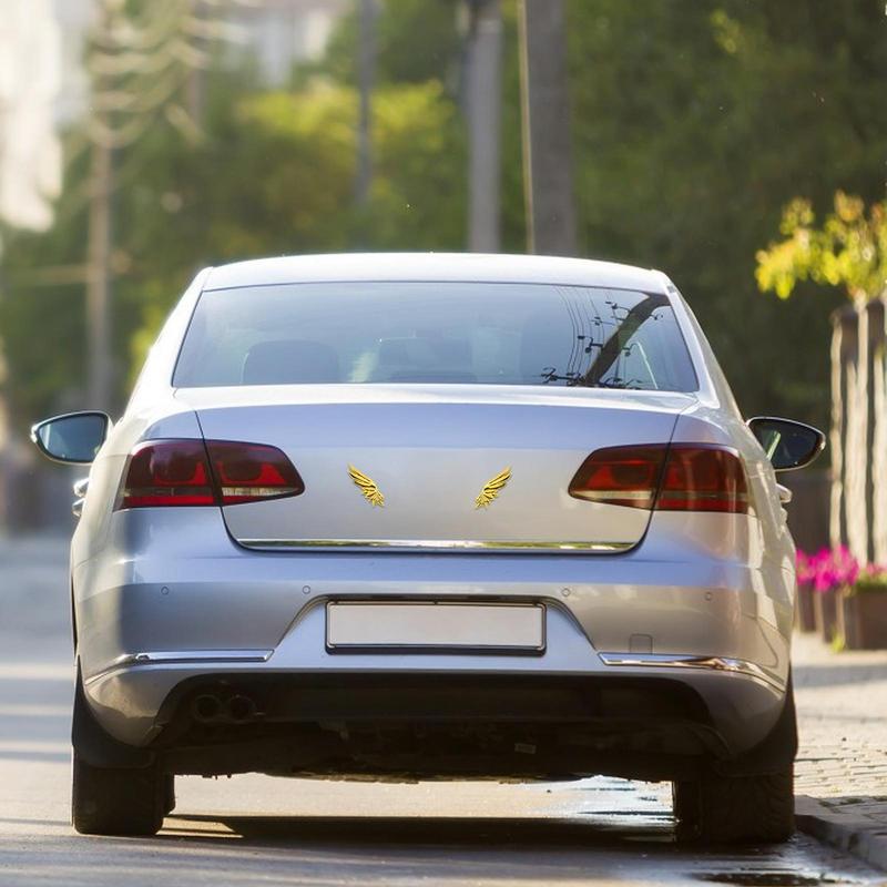 3D Angel Wings Auto Decals 3D Car Stickers Exterior Car Accessories Zinc Alloy Auto Decorations 3D Badge Emblem Sticker For Car