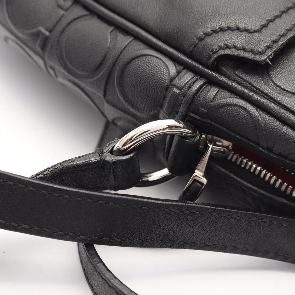 Used Salvatore Ferragamo Gancini Shoulder Bag 21 4914 leather Black Used Women