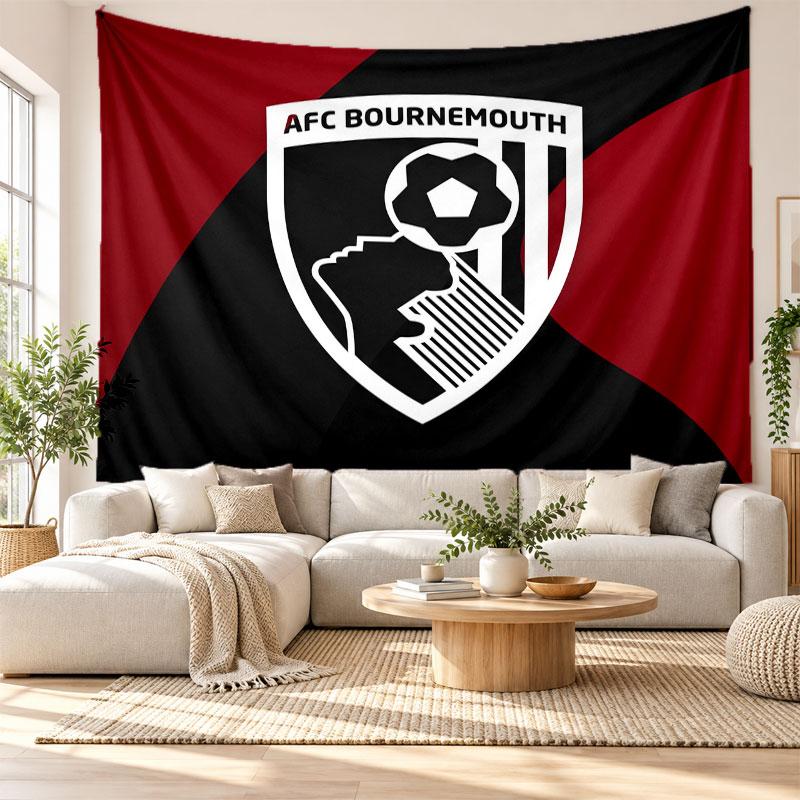 Bournemouth Football Wall Tapestry, Soft Fabric Wall Hanging, Decorative Backdrop For Bedroom Home Wall Art