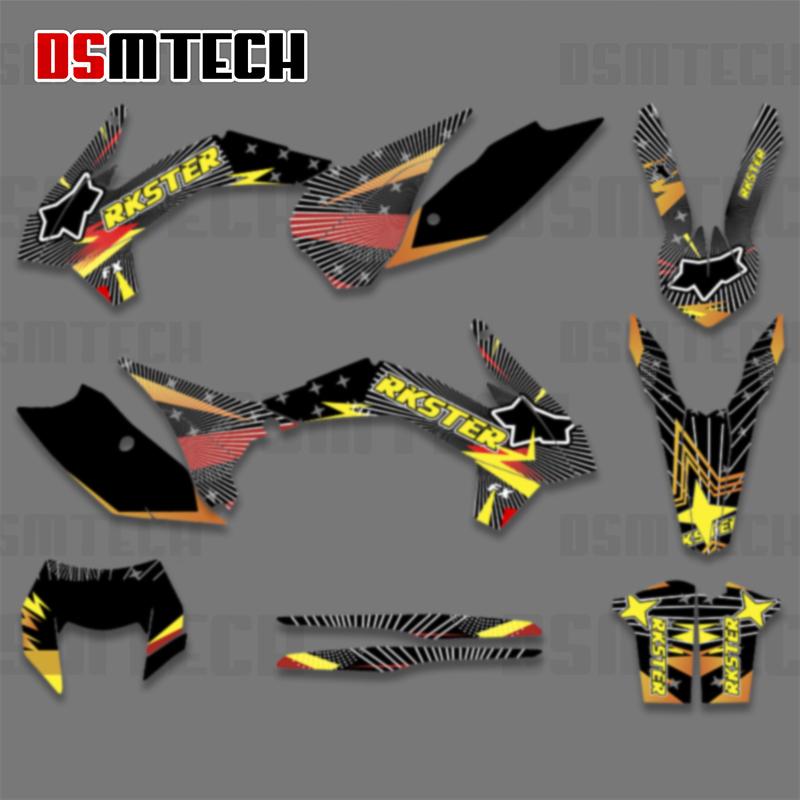DSMTECH Full Graphics Decals Stickers kits For KTM EXC EXCF XCW 2014- 2016 125-200 250 300 350 450-500 SX SXF 2013-2015