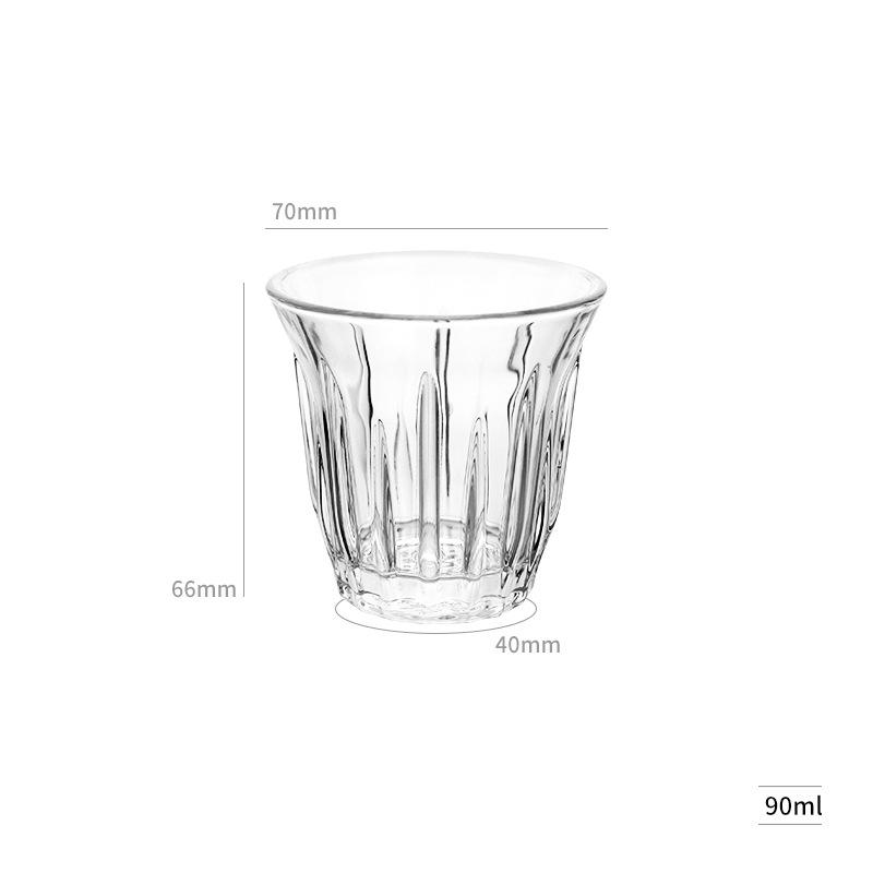 Cross-border High Borosilicate Striped Glass Cup for Coffee and Tea High Borosilicate Striped Cup