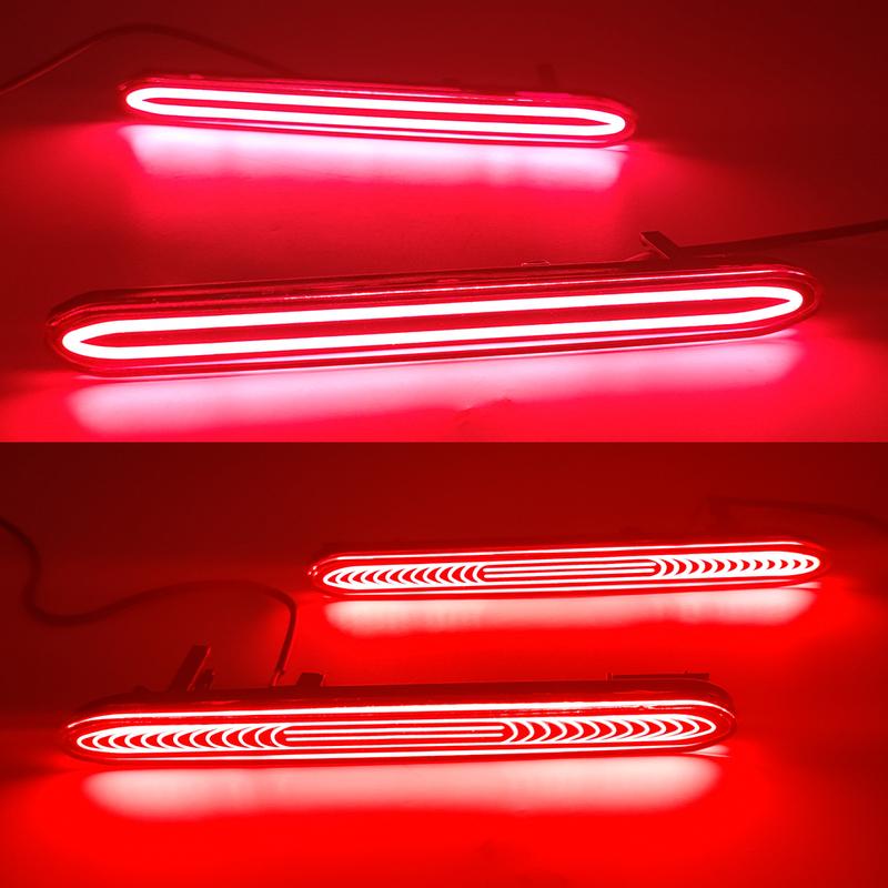 Car Flashing 1 Pair Auto LED Rear Bumper Reflector Light For Honda Acura TSX For Accord Odyssey CR-V Element Brake Lamp Foglight