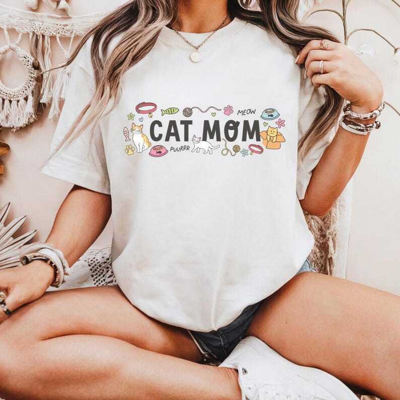 Cute Cat Mom Shirt Funny Cat Mom Shirt