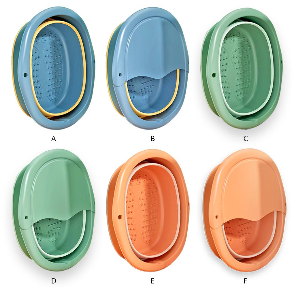 Складне Відро для Миття та Масажу Стоп, Щиколоток та Пальців Ніг, Великий Об'єм, Ванночка для Ног, Таз для Миття Ніг, Масажний Салон, Педикюр, Побутові Приналежності