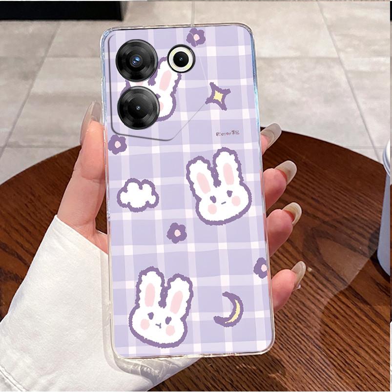 For Tecno Camon 20 Pro 5G CK8n Phone Case Techno Camon 20 Pro 5G Cover Silicone Luxury Cute Love Rabbit Funny Clear Soft Casing