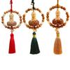 Buddha Statue Car Rearview Mirror Pendant Wood Tassel Car Hanging