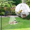 Bird Feeder Clear Acrylic Hanging Wild Bird Feeder Seed Tray for Indoor and Outdoor Garden