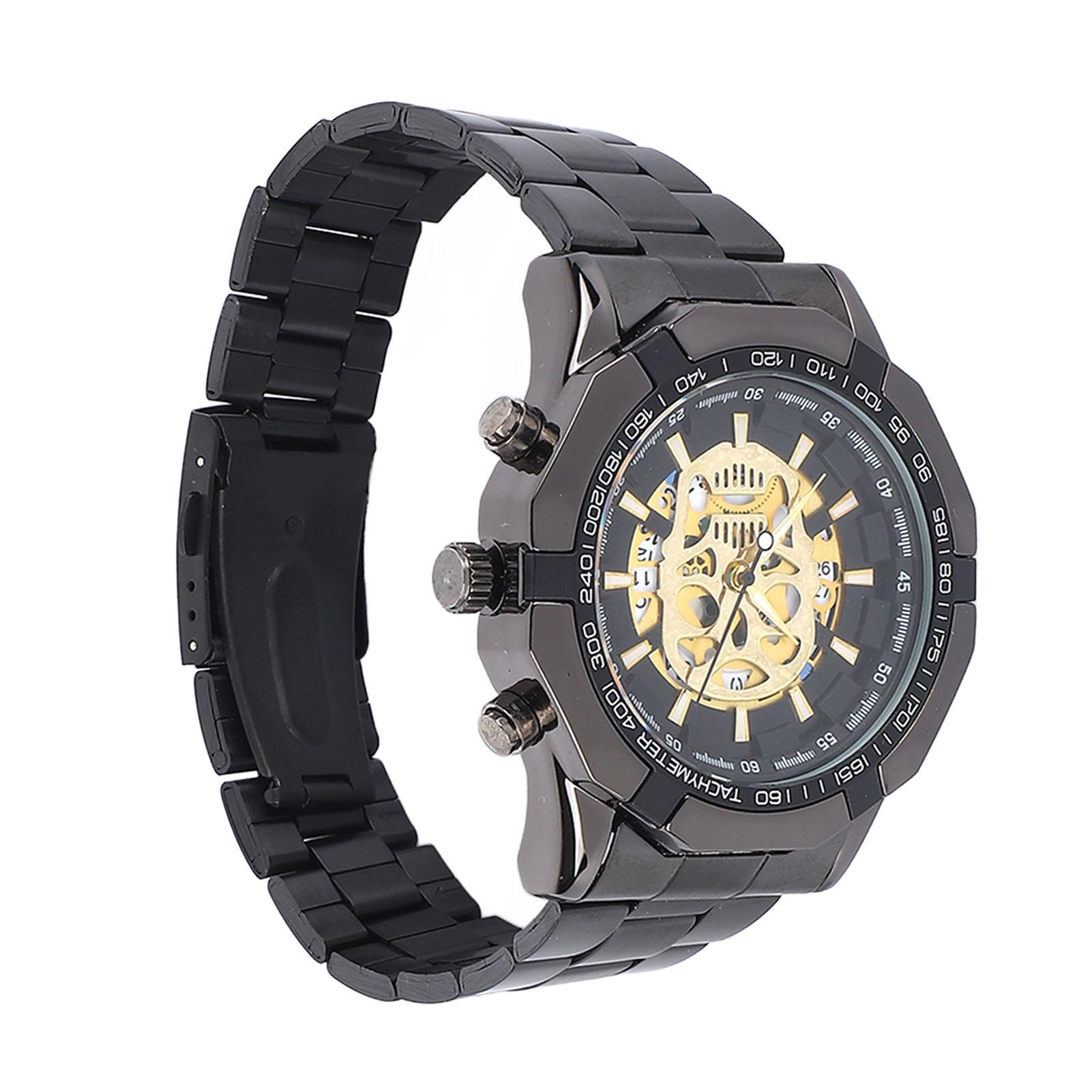 

Man Leisure Luminous Watch Skull Hollow Stainless Steel Fashionable Accessory Wrist Watch