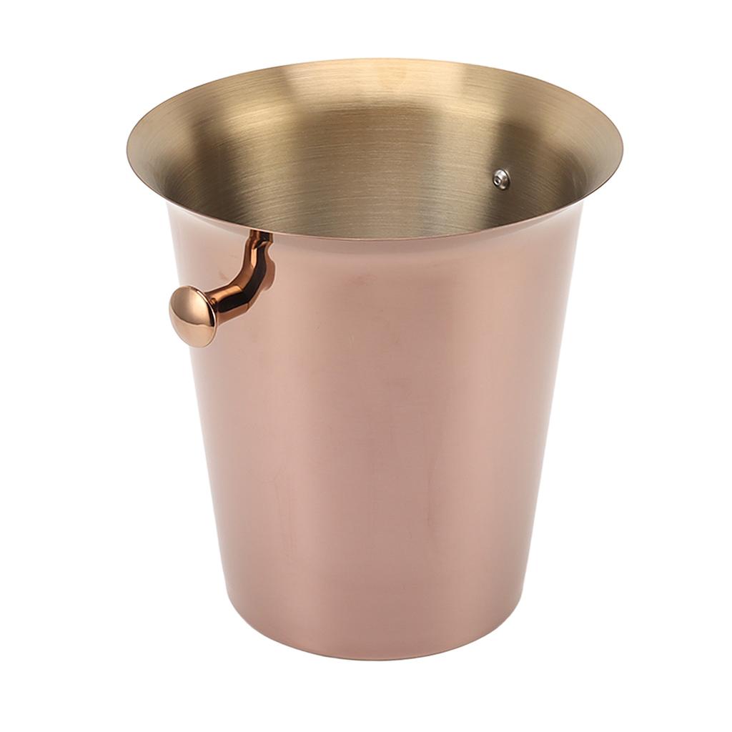 Ice Bucket with Handles Stainless Steel Beer Wine Beverage Cooling Tub for Home Bar 5L Capacity