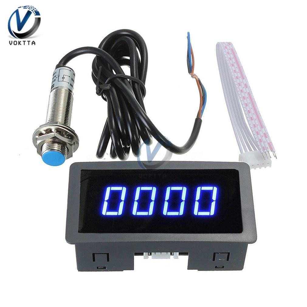 11V 1.16' 1 Digital LED Display Tachometer Timer RPM Speed Meter High Precision Tachometer with Hall Proximity Switch Sensor NPN