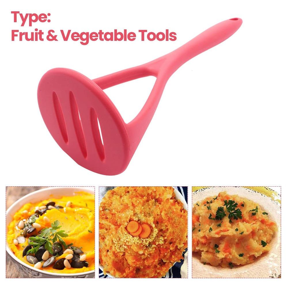 Kitchen Household Tools Silicone Potato Presser Food Masher Kitchen Home Juicer All-in-One Masher Baby Food Prep Gadget