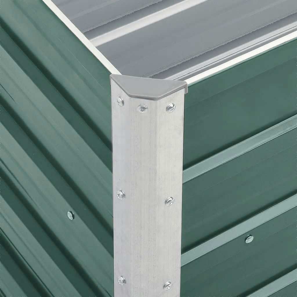 Garden Raised Bed Galvanized Steel 240 * 40 * 45 Cm Green