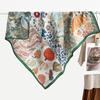 Polka dot double-sided heterochrome ethnic style retro 91 velvet large square scarf silk scarf women's spring and autumn warm shawl scarf scarf