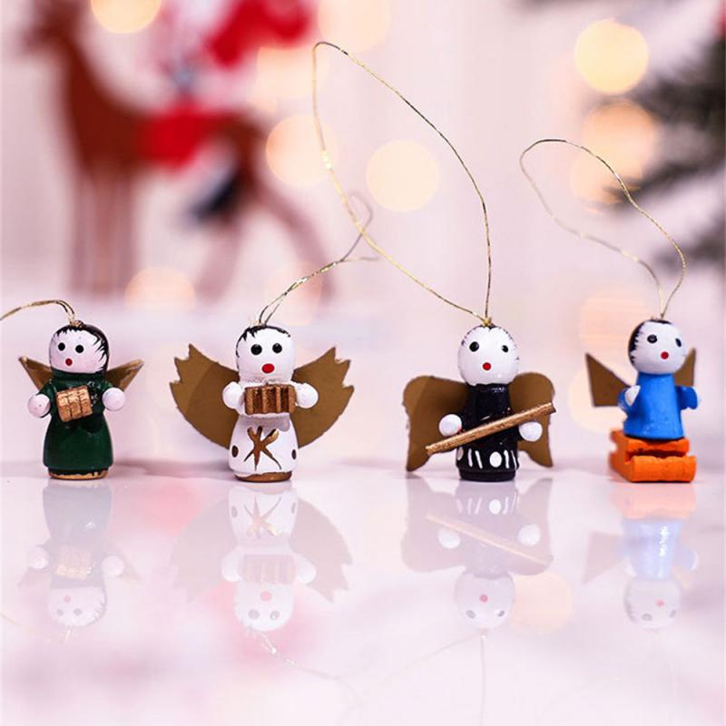 Holzanhänger Kleiner Anhänger Zuganhänger Weihnachtsdekorationen Weihnachtskugeln Geschenkbox Weihnachtsbaumanhänger Anhänger
