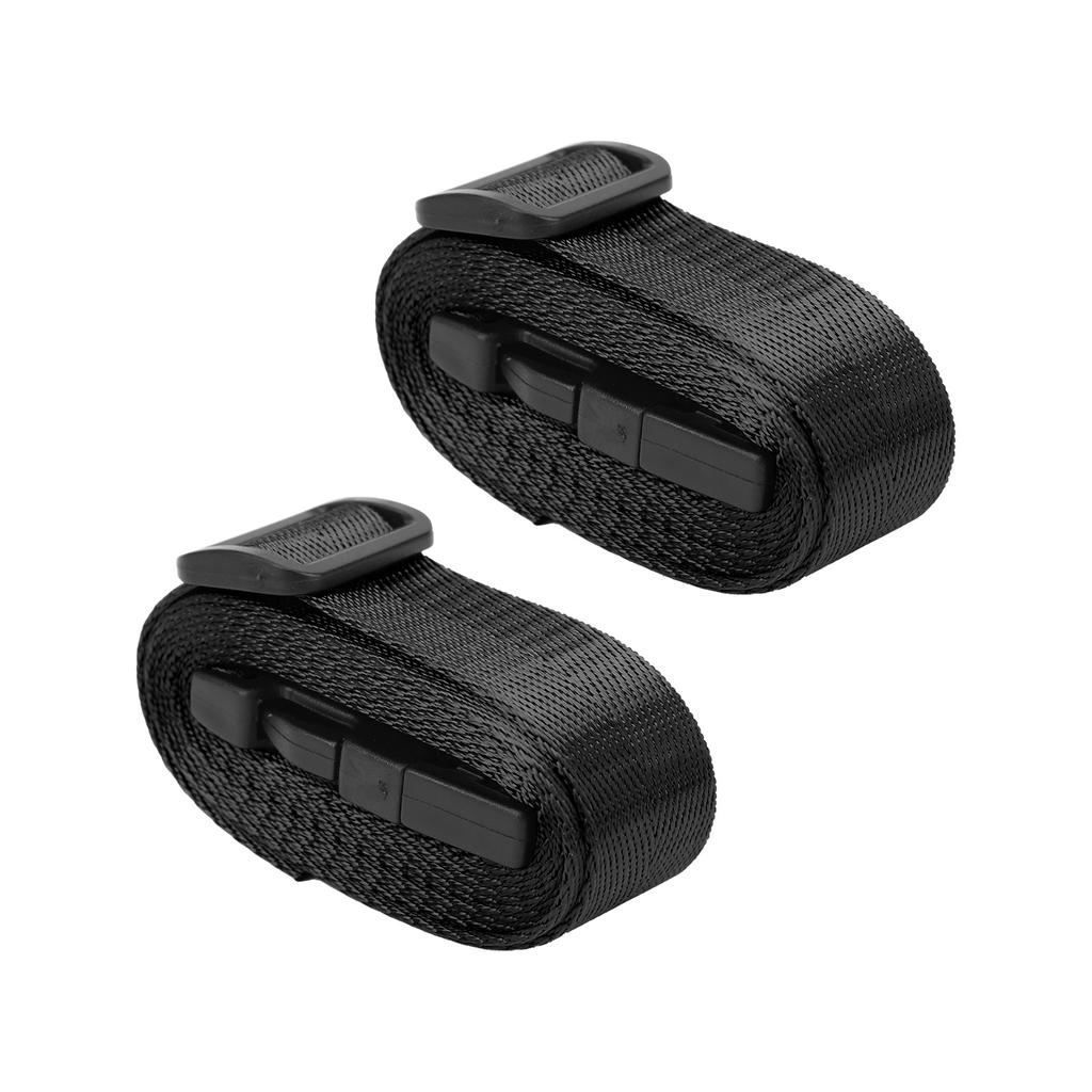 2PCS Luggage Strap Adjustable Polyester Baggage Buckle Strap for Travelling 150x2.5cmBlack