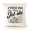 Cushion Cover I Can't I Have Jet Ski I Can't Minimalist | Fairtrade Cotton Canvas 305 G/m² Invisible Zip Size 40×40 Cm