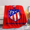 1Pc Atletico Madrid Logo Print Flannel Blanket High Quality Warm Comfortable Cover for All Seasons Perfect for Gifts Home Decor