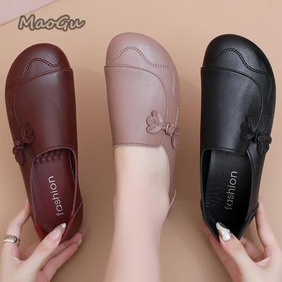 Neue Mode Mom Schuhe zum Hineinschlüpfen Weiche Sohle Niedriger Absatz Loafer Bequeme Freizeitschuhe für Damen Frühling Herbst Zapatos De Mujer 35