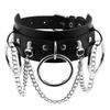 1 st Läder Choker kvinnlig krage för kvinnor Goth Punk Chain Harajuku Halsband Sexig Vegan Chocker Festival Girls Gothic Smycken