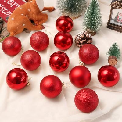 24Pcs/Box Glitter Christmas Ball Decoration Xmas Tree Hanging Gifts DIY Wreath New Year Navidad Home Wedding Decor Accessories