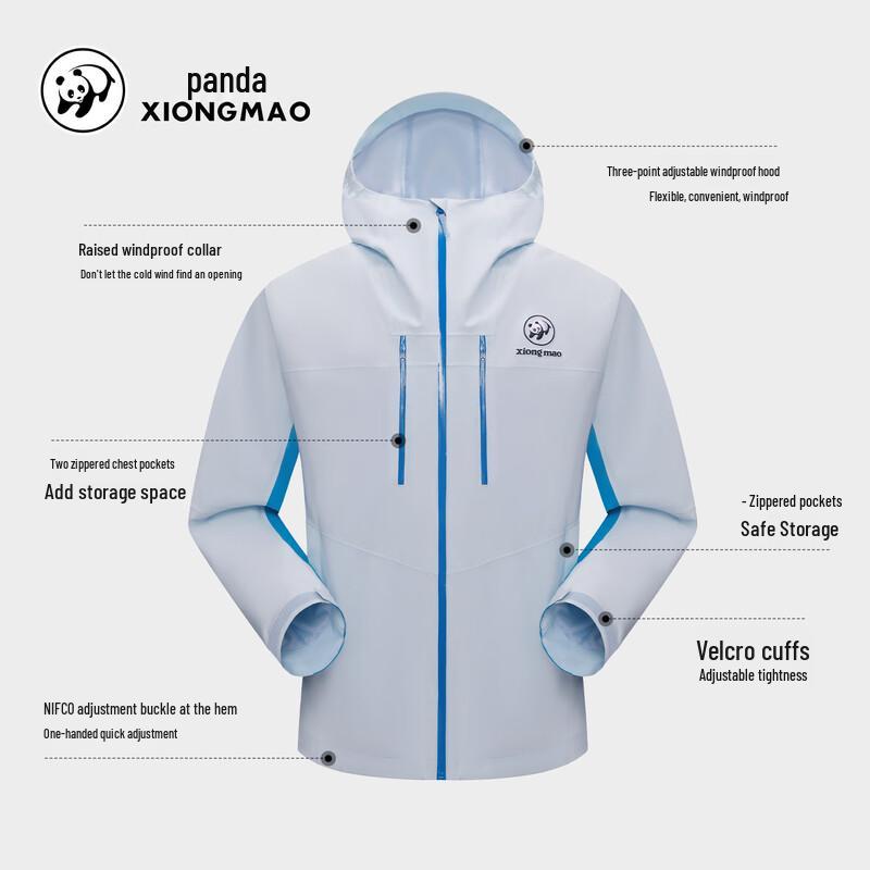 Panda Outdoor Wind- und Regenjacke für Paare