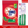 Soft Silk Toothbrush 2-Pack with OMO Laundry Powder