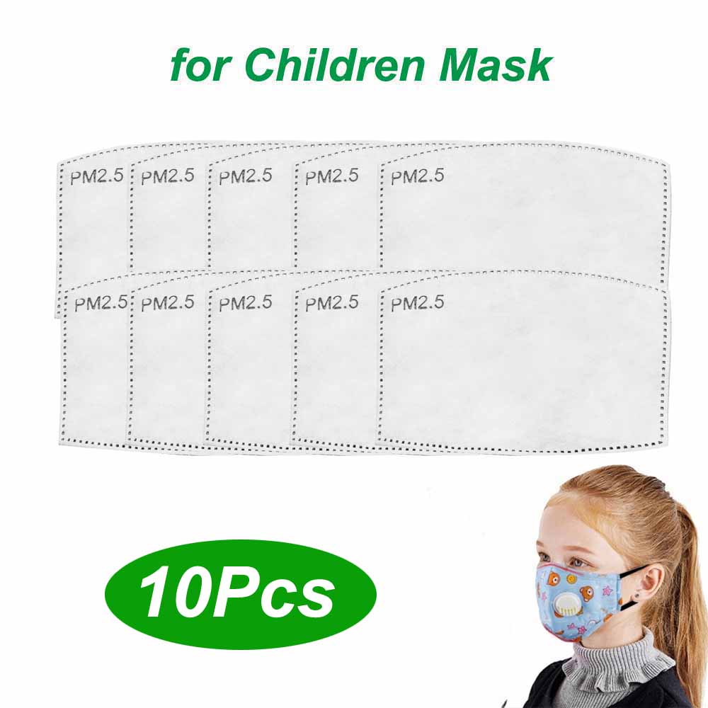 Tcare 10 Stück/Los 5 Schichten PM2.5 Filter Maskenpapier Aktivkohle Erwachsene Kinder Masken Anti Staub Smog Mundmaske Gesichtsmasken Filter