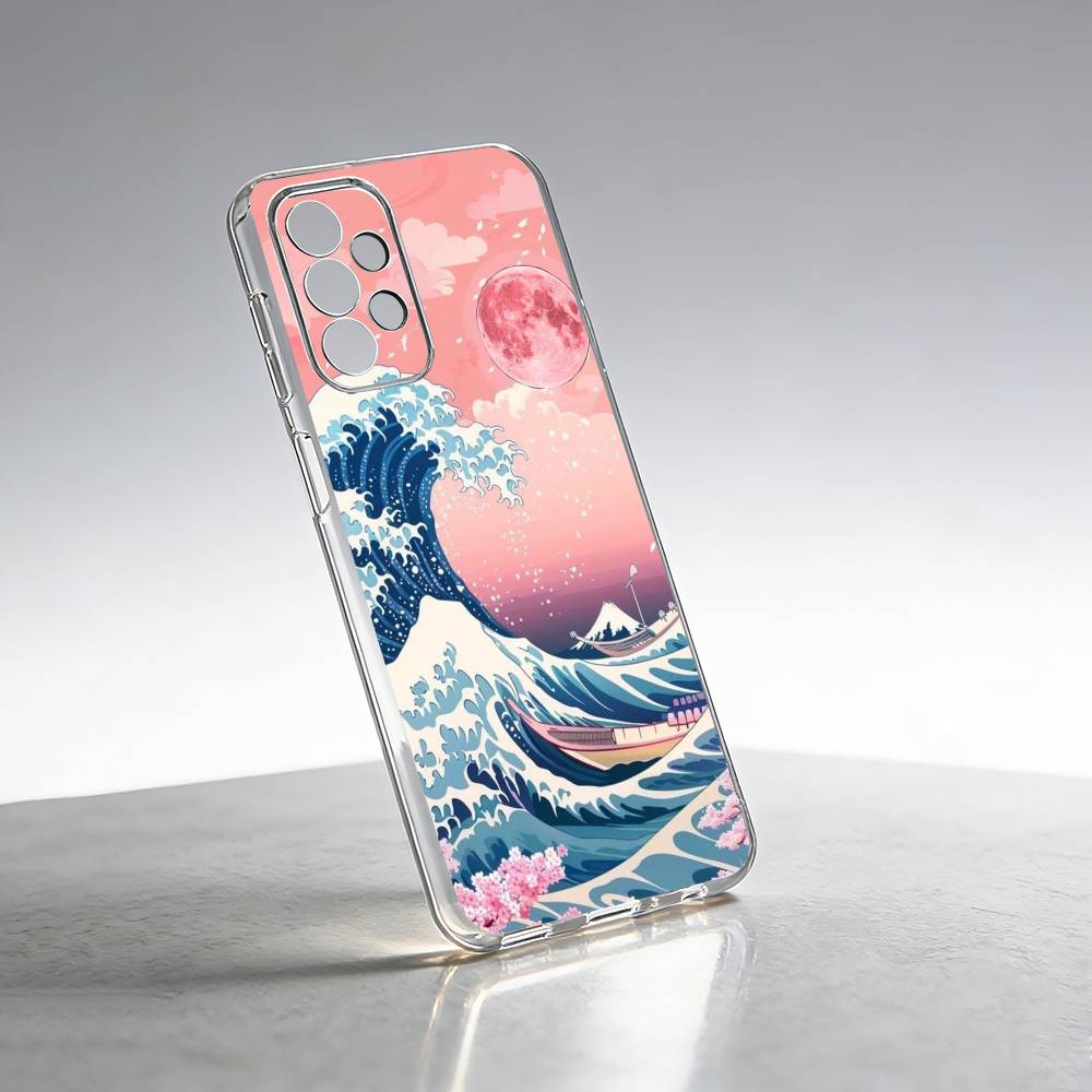 Kanagawa Great Wave-e Phone Case For Samsung S25,S24,S21,S22,S23,S30,Ultra,S20,Plus,Fe Transparent Cover