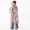 Cardigan Lungo Autunnale Moda Primavera Maglia Floreale Vintage Streetwear Largo Traforato Soprabito