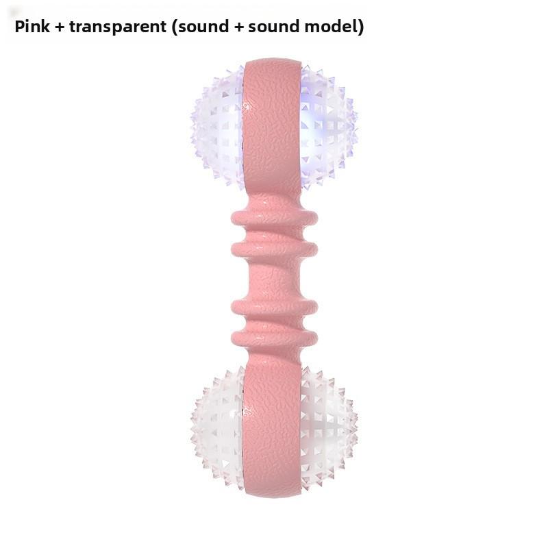 Pet Toys That Are Tough To Chew and Can Relieve Boredom, Barbell Shaped Dog Toys, Pet Self-entertaining and Sound-making Toy Balls