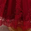 Girls' Princess Dress with Bow, Flutter Sleeves, Tail, and Puffy Skirt - Flower Girl Wedding Outfit