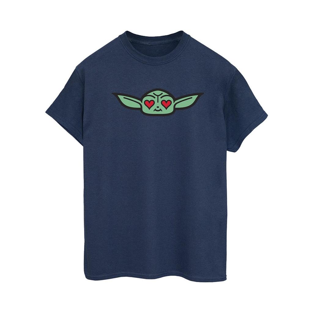Star Wars Womens/Ladies The Mandalorian Grogu Heart Eyes Cotton Boyfriend T-Shirt