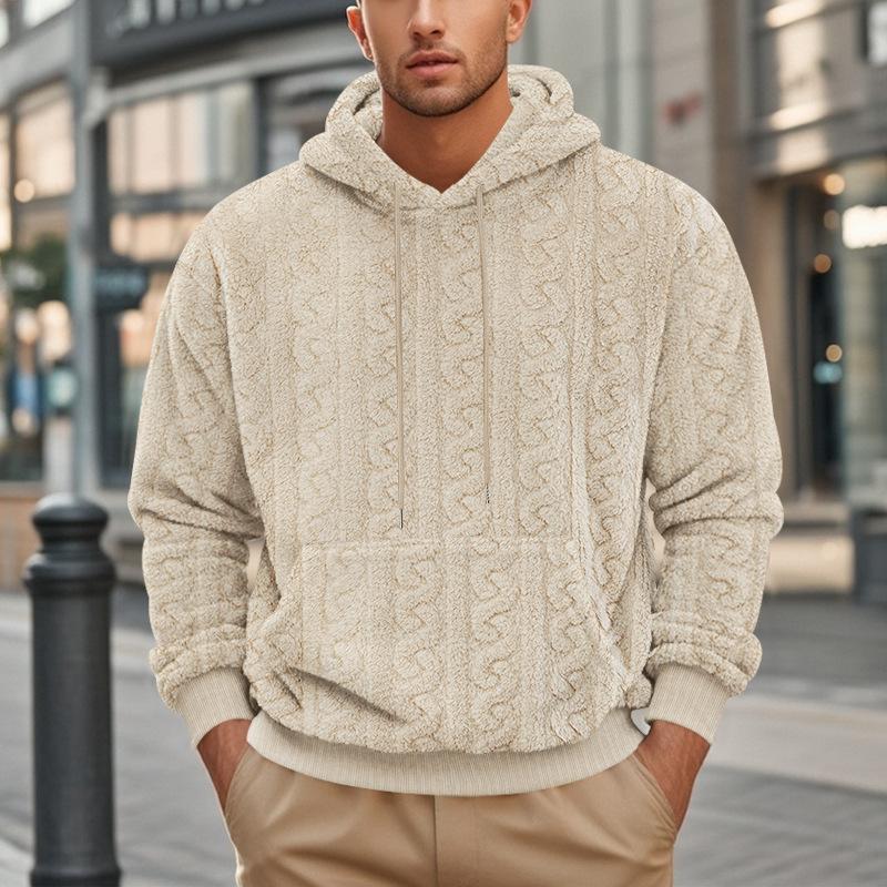 Autumn Winter New Fashion Men's American Style Solid Color Long Sleeve Hooded Pullovers Sweatshirts Male Hoodies Clothes