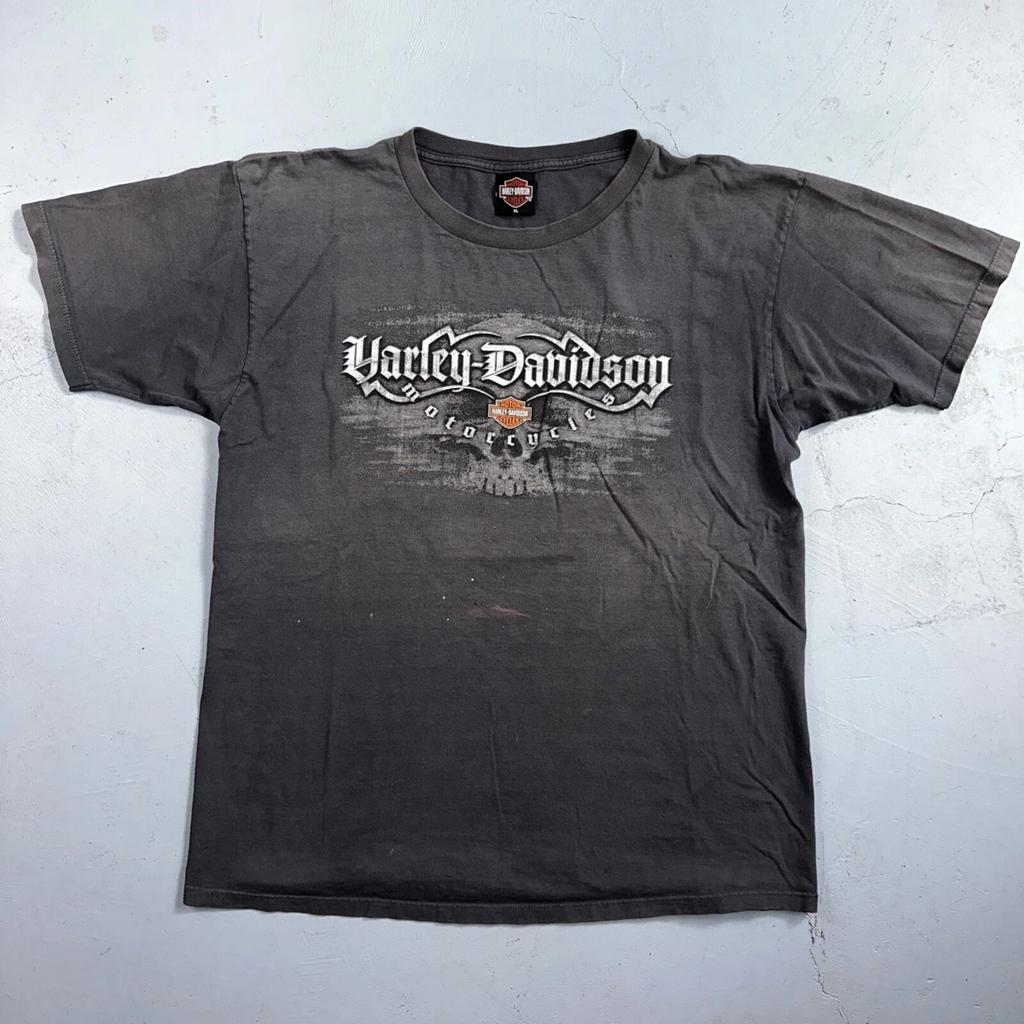 Harley Davidson Eugene Oregon VTG T Shirt Doyles Grunge Faded Black Y2K USA