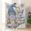 Cartoon Christmas digitalprinted polyester Bedroom velvet flannel cover blanket Fleece soft sofa cover blankets for beds