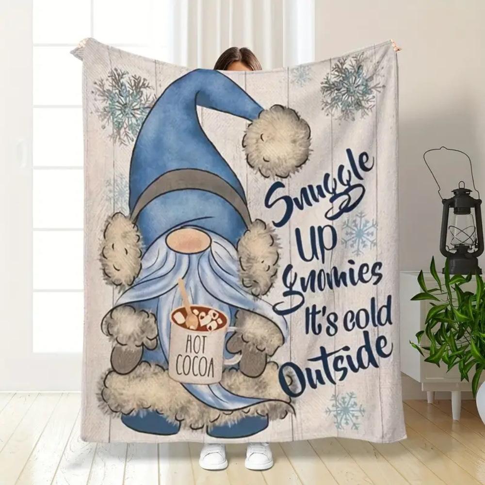 Cartoon Christmas digitalprinted polyester Bedroom velvet flannel cover blanket Fleece soft sofa cover blankets for beds