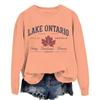 Men's and Women's Matching Fashion Casual Letter-Printed Round-neck Pullover with Long Sleeves