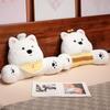 Non-Toxic Cartoon Bedside Soft Animal Dog Backrest Sofa Cushion Plush Triangle West Highland White Terrier Dog Pillow On The Bed Gifts