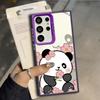 Case for Samsung Galaxy S25 S25Edge S21 S20 Plus S24 FE S23 Ultra S22 S23 Note 20 Ultra Phone Cover Cute Cartoon Panda