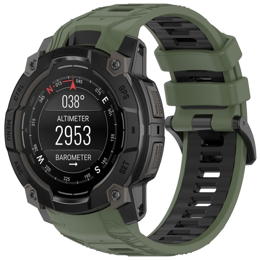 Dvoubarevný silikonový řemínek Pro Garmin Instinct 3 50mm 45mm Oficiální pohodlný náramek Pro Garmin Instinct 3 45mm 50mm pásek