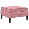 Storage Ottoman Sofa In Pink Velvet