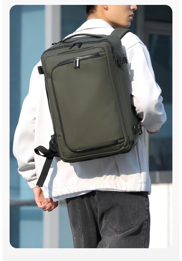 Men's Large Capacity Business Backpack - Convertible Crossbody and Double Shoulder Bag for Travel