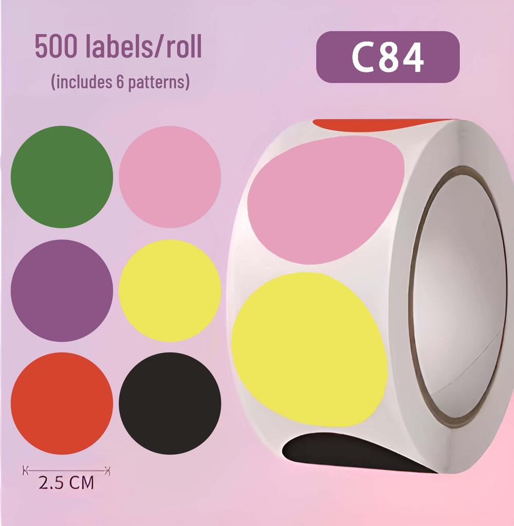 Colorful Small Dot Stickers for Classification & Marking - Self-Adhesive Round Labels