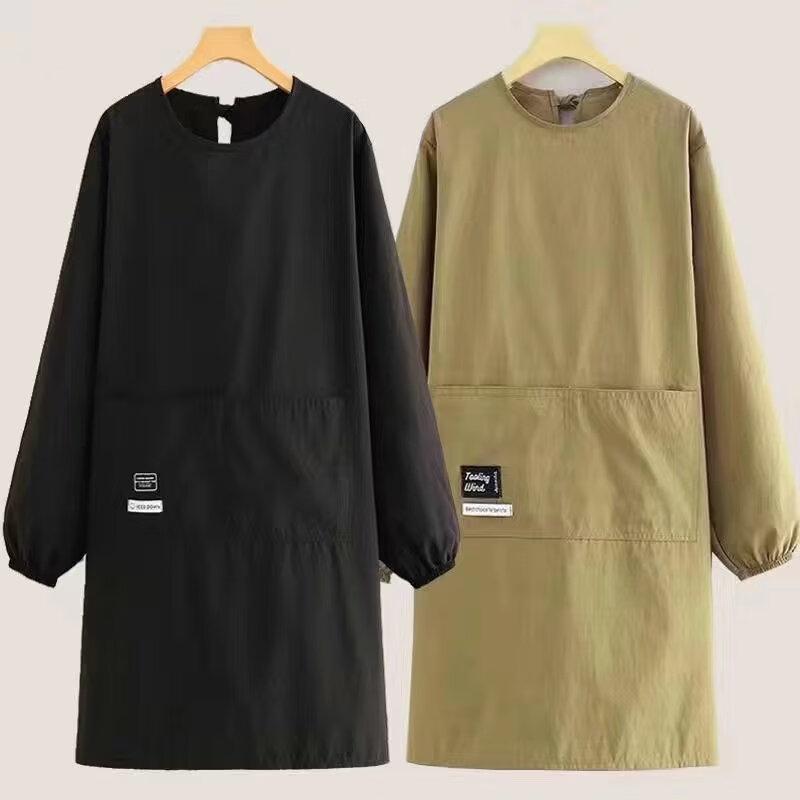 Yuzhuxun HC Casual Long-Sleeve Work Smock Apron